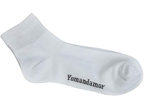 Yomandamor 5 Pairs Mens Coolmax Diabetic Ankle Socks with Seamless Toe and Extra-Wide Top