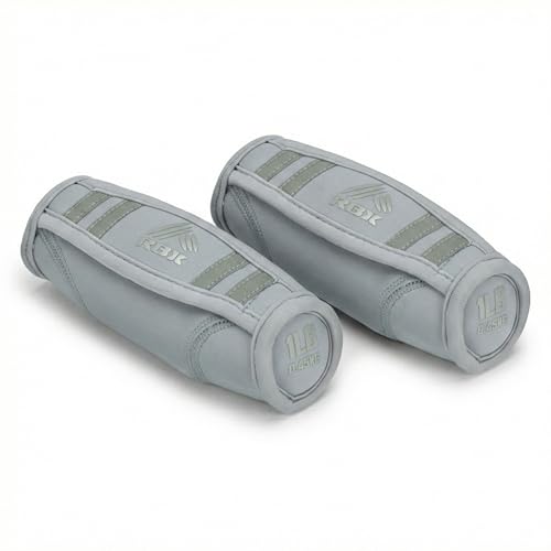 Image of RBX 2lb Walking Weights Pair (1lb Each), Soft Hand Weights with Reflective Safety Straps, Ergonomic Grip & Breathable Fabric, Add Resistance to Walking, Jogging & Aerobics