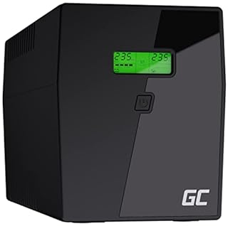 Green Cell® UPS Onduleur 1500VA (900W) 230V Alimentation d'énergie Non interruptible Line-Interactive AVR Alimentation sans Interruption pour Ordinateur USB/RJ45 4X Schuko IEC Prises LCD 1000-1999VA