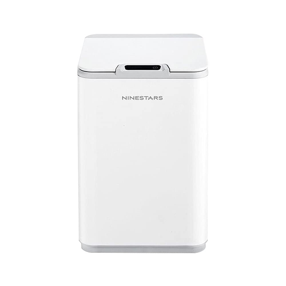 Smart Sensor Trash Can, 10L Household Electric Automatic Flip Cover IPX3 Waterproof Rating LED Countdown Prompt Mute Opening and Closing Toilet Paper Basket