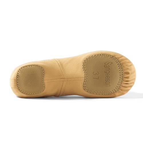 Image of Dance Women's Ballet Shoes Stretch Canvas Dance Slippers Split Sole for Girls /Adult
