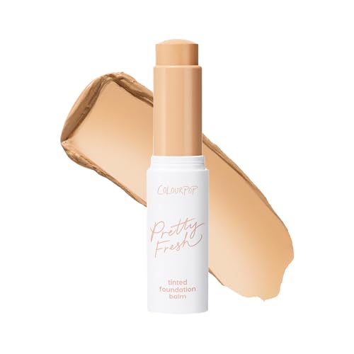 ColourPop Pretty Fresh Tinted Foundation Stick - Balm to Cream Foundation with Light to Medium Coverage - Infused with Hydrating Hyaluronic Acid, Peptides & Niacinamide - Light 8 (0.29 oz)