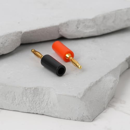 10 Piezas Banana Plug Mini 2mm Conector para Audio Negro Rojo miniatura 5