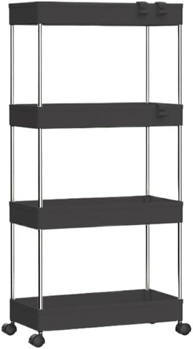 Kitchen Shelves Kitchen Storage Rack Floor-standing Multi-layer Bathroom Trolley Storage Rack Kitchen Storage Rack Storage Shelves(A)