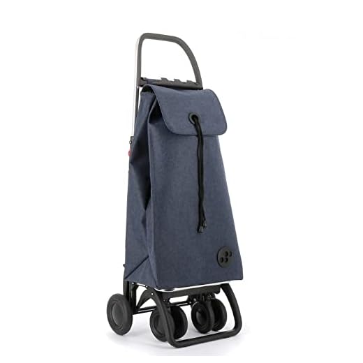 Rolser Carro I-MAX Tweed 4 Ruedas 2 Giratorias Plegable - Marino