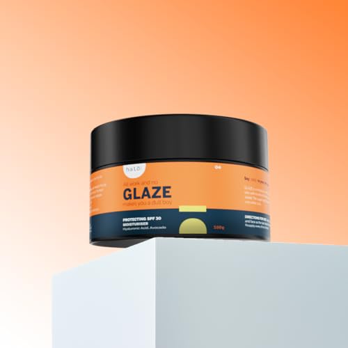 Image of Glaze 2-in-1 Moisturizer Sunscreen SPF 30 for Men - Hyaluronic Acid & Shea Butter - Oily /Dry /Normal Skin - No Whitecast, Non-Greasy - Face & Body Cool Menthol - 100g