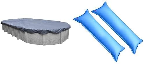 Pool Mate 461833PM Winter Pool Cover with Pillows, Classic Blue, 18 x 33 ft Above Ground Pools