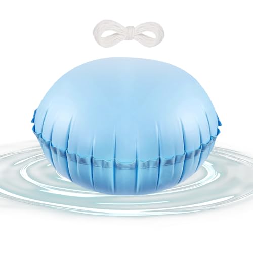 Oreillers de piscine 120 x 120 cm pour fermeture d'hiver avec cordes de fixation