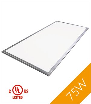 Troffer 2'x4' 75 Watt UL, DLC LED Panel Light, Cool White 4000k, 6150 Lumens, 1-Pack