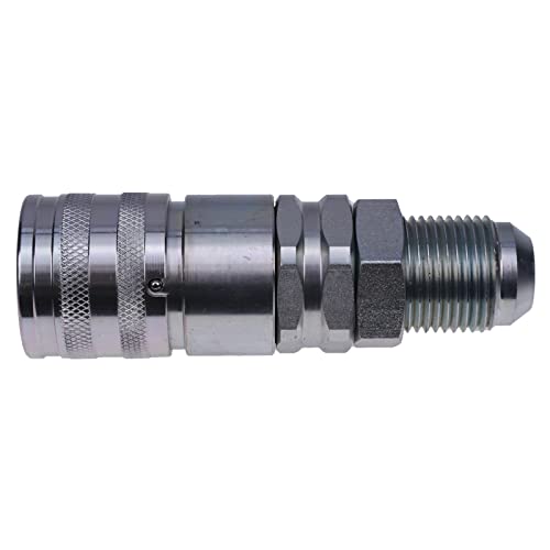Image of JZGRDN Female Hydraulic Flat Face Quick Coupler KV11305 Compatible with John Deere 240 250 313 315 317 318 319 320 323 CT315 CT322 110 210 310 315 324 410 710 210 244 304 324