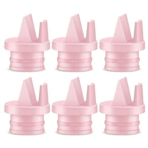 Image of Maymom Duckbill Valve with Pull Tab Compatible with Medela/Spectra/Avent SCF332/334/394/391/430/330/Motif Luna; Replacement Valve for Spectra Duckbill Valve Spectra S1, S2, Synergy Gold; 6 pc Pink