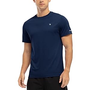 TBMPOY Men’s Hiking Shirts Short Sleeve Athletic Dry Fit Waterproof Shirts Running Gym Active Performance T Shirts