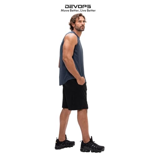Image of DEVOPS Men's 2-Pack Loose-Fit 10 inch Workout Gym Shorts with Pockets