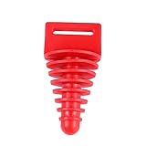 LIFKOME バイクマフラー用防水ラバー排気口カバー 赤 大口径 排気管塞子 ストローク対応 伸縮設計 錆防止 耐熱性 ユニバーサルテールプロテクター