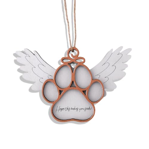 Sympathy Hanging Ornament Pet Remembrance Gift Pet Memorial Christmas Ornament Dog Cat Loss Dog Paw Print for Deceased Dogs in Memory Lost Cat Grief Ornaments Dogs Bereavement Condolence Ornaments
