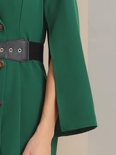 Image of Allegra K Blazer Dress for Women Notched Lapel Work Dresses with Belt