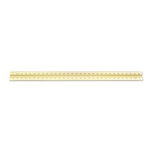Image of Alumicolor Aluminum Engineer Metric Solid Drafting Scale, 30CM, Gold