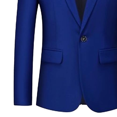 Men’s Casual Blazer for Wedding Prom Party Slim Fit Button Sport Coats Solid Lightweight Suit Jacket2