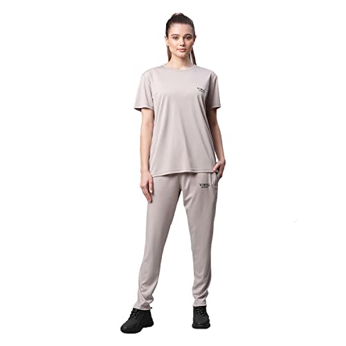 Image of Mack Jonney Dryfit Lycra Solid Tracksuit Co-ord Sets for Women (Pack of 2)-DRYFIT T D10 BLU OLV 004-P