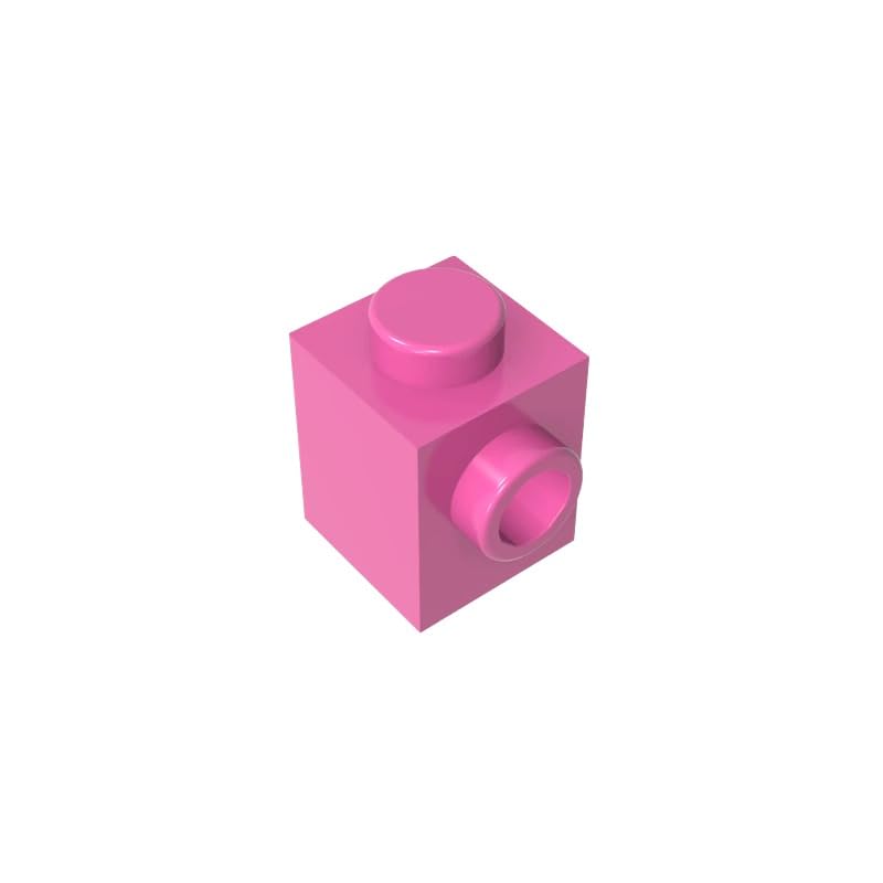 Gobricks GDS-635 Brick Special 1x1 with Stud on 1 Side 50PCS Compatible with Lego Toy 87087 DIY Parts and MOC Components for Major Brick Brands Color:Dark Pink โ image 1