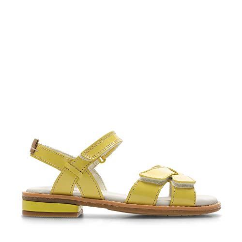 Image of Clarks girls Darcy Charm Yellow Patent Sandal