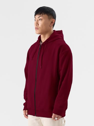 Image of LAZYCHUNKS Men's Zipper Hooded Sweatshirt | Premium Full Sleeve Hoodie Jacket with Front Zip & Pockets | Stylish Winter Wear, Warm Casual Sportswear for Men