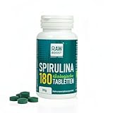 Bio Spirulina Tabletten 90 g – 180 Presslinge aus kontrolliert biologischem Anbau, EU-ÖKO-zertifiziert – Hochdosierte vegane Algentabletten ohne Zusätze