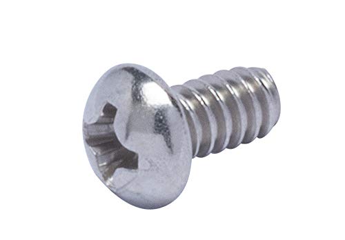 #6-32 X 1/4" Stainless Phillips Round Head Machine Screw, (100pc), Coarse Thread, 18-8 (304) Stainless Steel, by Bolt Dropper