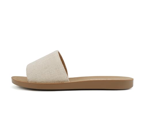 Image of Soda Shoes Efron-S Women Flip Flops Basic Plain Slippers Slip On Sandals Slides Casual Peep Toe Beach