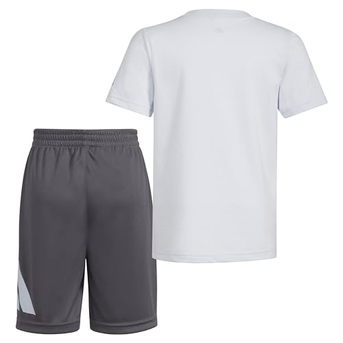 Image of adidas baby-boys Poly Tee Aop 3s Short Set(infant)