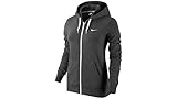 New Nike Women's Jersey Full-Zip Hoodie Charcoal Heather/White Small