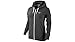 New Nike Women's Jersey Full-Zip Hoodie Charcoal Heather/White Small