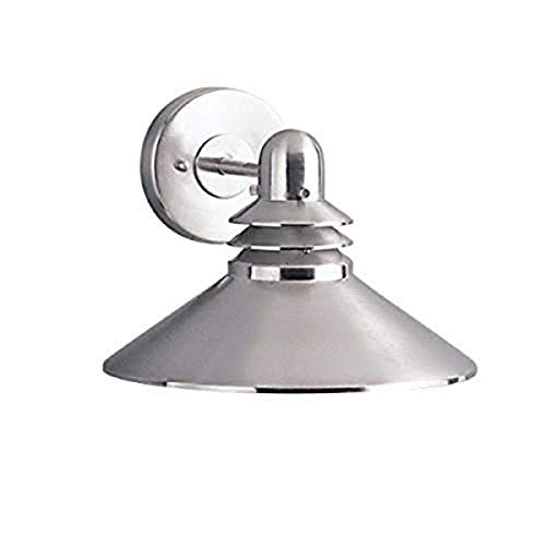 Kichler 9044NI Grenoble Indoor/Outdoor Wall 1-Light, Brushed Nickel