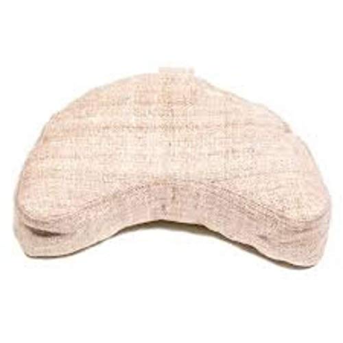 Yamkas Meditationskissen Halbmond Hanf | Sitzhöhe 13 cm | Meditation Cushion Crescent Hemp | gefullt mit buchweizen flocken | Sitzkissen | Yogakissen (Naturel, 33x13cm)