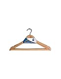 Cintre bois galbe verni x6 a/barre encoches
