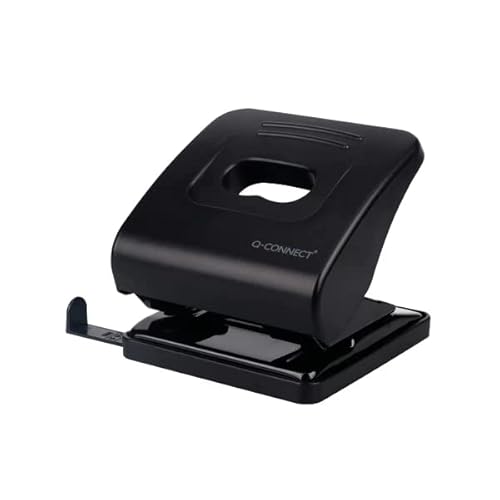Q-Connect Standard Duty Hole Punch 30 Sheet Black 827P+ Free finchley Refill Pen (4)