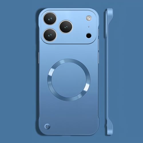 Ymyhyuxi Cases for iPhone 12 Pro Max case Slim Skin Feel Borderless Phone Cover Blue.