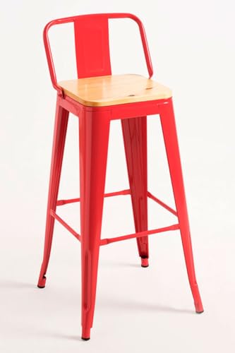 Taburetes Altos de Cocina Rojo Marca Regalos Miguel
