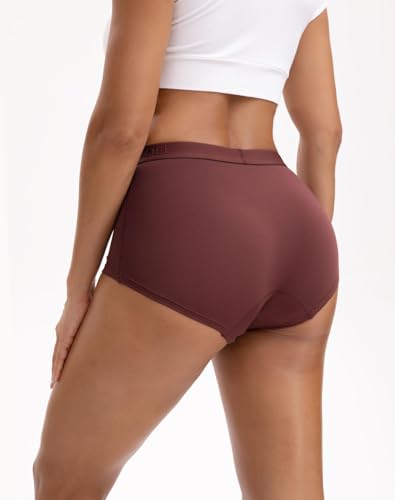 Women's Boyshorts Underwear Moisture Wicking Boxer Briefs Bamboo Viscose Soft Stretch Panties 3 Pack3