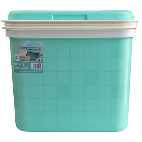 KROWN   Nevera Portátil Térmica, Color Verde Pastel, Polipropileno, Ideal para Actividades al Aire Libre en el Jardín, Camping, Barbacoas, Picnic, Playa, Capacidad 25L