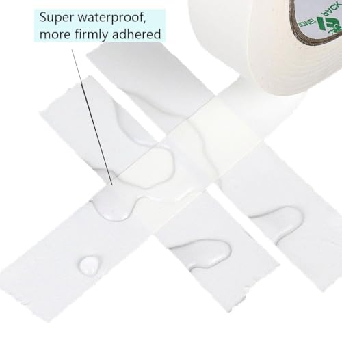 Image of Masking Tape 1 inch, Clear PET Double Sided Adhesive, White Removable Masking Tape, Pull Resistant Heat Resistant General Purpose Tape for Painting, Labeling, Mounting, Bundling, 2 pcs