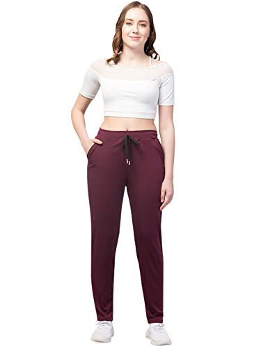 Image of BLUECON Women's Athletic Running Trackpants with Side Pockets Plazo Pants Open Bottom Straight Leg