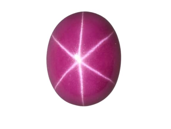 Galaxy Gems Manik Stone Original Certified 4.25 Carat Burmish Star Ruby Stone A+++ Quality Suryakant Mani Stone Manik Gemstone Oval Cut Suryakant Stone For Jewellery Making सूर्यकांतमणि रत्न