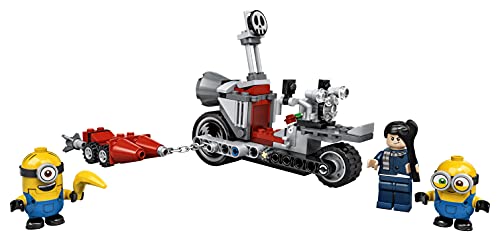Image of LEGO 75549 Minions Unstoppable Bike Chase Construction Toy with Gru, Bob and Stuart Minion, Movie Gift Idea for Girls and Boys Ages 6 and Up