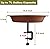 Garbuildman Deck Mounted Bird Bath Bowl Spa Birdfeeder & Adjustable Unheated Birdbath with Heavy Duty Clamp for Outdoor Garden, Oval Style, Brown