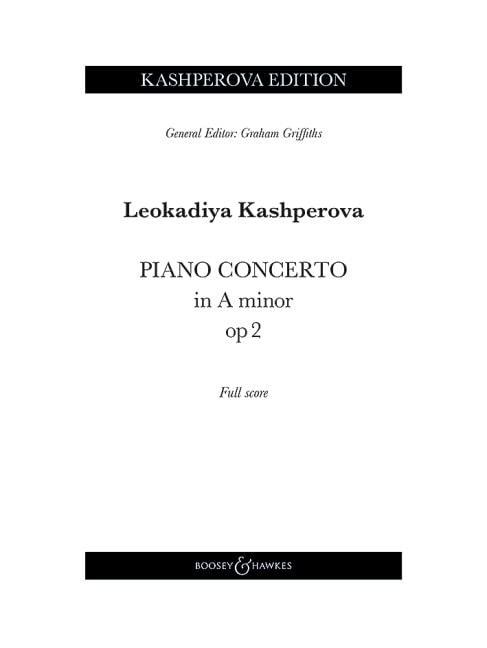 Piano Concerto in A minor - op. 2 - Piano and Orchestra - Sheet Music - Boosey & Hawkes (BH 14027): op. 2. piano and orchestra. Partition.