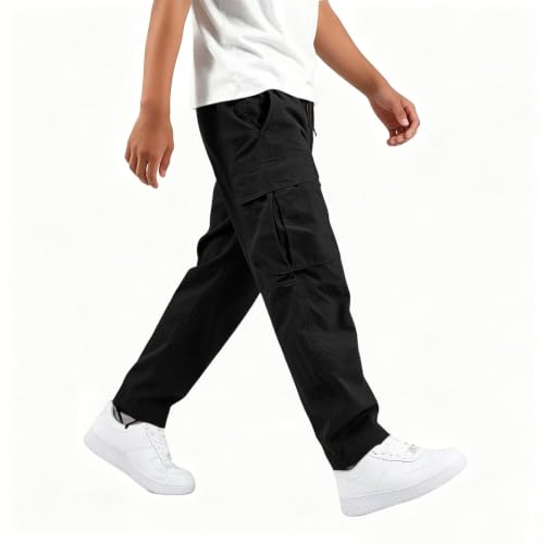 Cargo Sweatpants for Boy Relaxed Fit Elastic Waist Hiking Cargo Pants - image 5