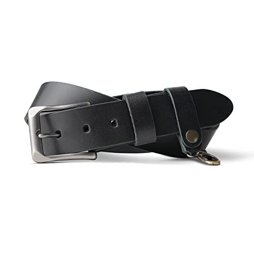 PEGAI Leather Belt for Men | Casual Full Grain Leather Belt with Buckle Design Mens Leather Belt | McKinney Sizes: 32-48