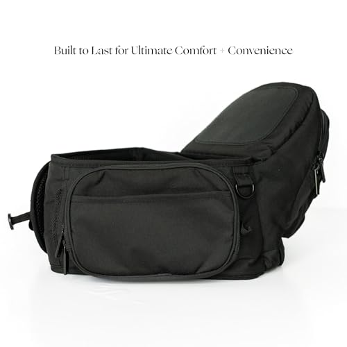 Tushbaby The Original Premium Quality Hip Seat Carrier – Safety-Certified Baby & Toddler Carrier with Secure Safety Buckles, No-Flimsy-Foam Design, Storage Pockets & Nursing Pillow. 0–3 yrs