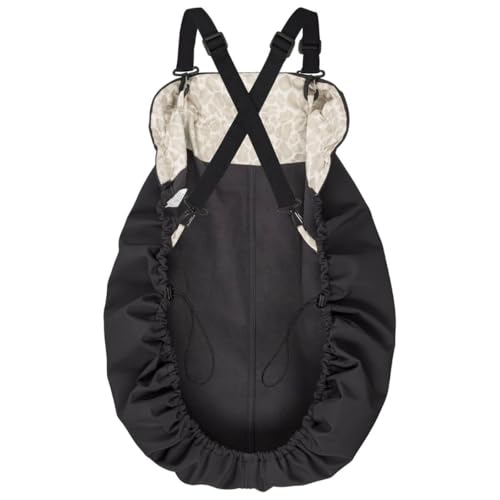 Hoppediz Tragecover aus Softshell - Universalcover für Babytrage und Tragetuch (grau/leo)